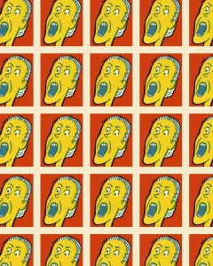 Screaming Man Pattern Art Print