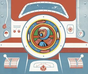 Space Art Illustrations Prints: Spaceship Control Panel