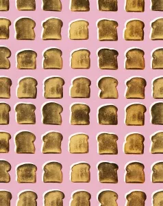 Colorful Still Life Images Prints: Toast Pattern