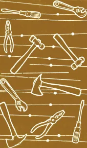 Tool Pattern Print, Captivating Art Illustration