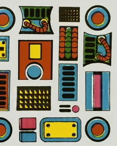 Retro Style Art Prints: Variety of Objects