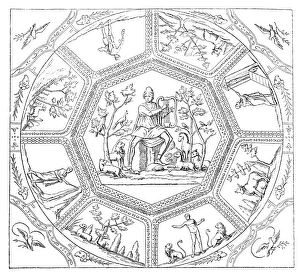 Ceiling Painting From Catacomb Of St. Callixtus, Rome Ceiling Painting From Catacomb Of St. Callixtus, Rome