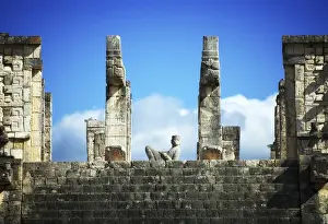 Chichen Itza Temple Prints: The Chac-Mool Warrior statue - Chichen ItzAa