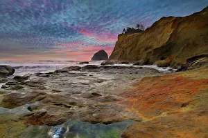 Chief Kiawanda Rock at Pacific City during Sunset Chief Kiawanda Rock at Pacific City during Sunset