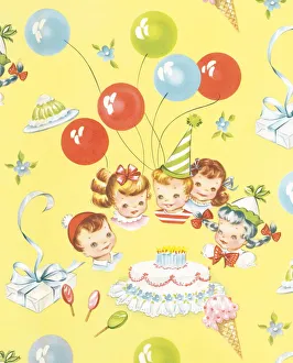 Childrens birthday party pattern Childrens birthday party pattern