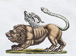 Chimera or Chimera, handcoloured copper engraving from Friedrich Justin Bertuch Picture Chimera or Chimera, handcoloured copper engraving from Friedrich Justin Bertuch Picture