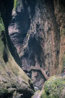 China, Chongqing Municipality, Wulong. Natural Rock Bridges Unesco World Heritage site China, Chongqing Municipality, Wulong. Natural Rock Bridges Unesco World Heritage site