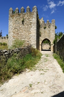 City wall and gate in the historic city of Trujillo, Extremadura, Spain, Europe City wall and gate in the historic city of Trujillo, Extremadura, Spain, Europe