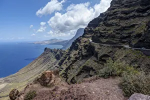 Cliffs and a road near Artenara, Gran Canaria, Canary Islands, Spain, Europe, PublicGround Cliffs and a road near Artenara, Gran Canaria, Canary Islands, Spain, Europe, PublicGround