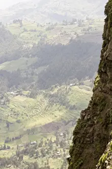 East Africa Nature Scenes Prints: Cliffside in Simien Mountains