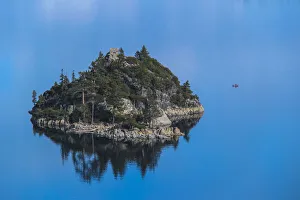 Close up view of Fannette Island in Emerald Bay, Lake Tahoe, Nevada Close up view of Fannette Island in Emerald Bay, Lake Tahoe, Nevada