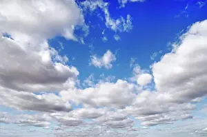 Images Dated 2011: Cloud Filled Blue Sky Print