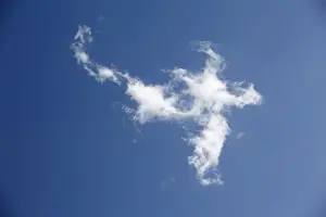 Blue Skies Photography Prints: A cloud in the sky