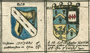 Coat of arms 17th century Conyers and Hatton Coat of arms 17th century Conyers and Hatton