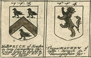 Coat of arms 17th century Rice and Mathew Coat of arms 17th century Rice and Mathew