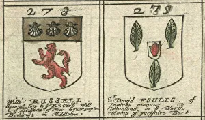 Coat of arms 17th century Russell and Foulis Coat of arms 17th century Russell and Foulis
