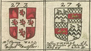 Coat of arms 17th century Wall and Thomas Coat of arms 17th century Wall and Thomas