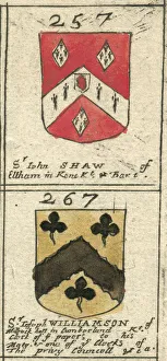 Coat of arms copperplate 17th century Shaw and Williamson Coat of arms copperplate 17th century Shaw and Williamson