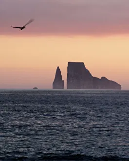 Colourful sunset behind Kicker Rock, Galapagos Colourful sunset behind Kicker Rock, Galapagos