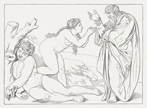 Creation of Eve, by Michelangelo, Cappella Sistina, Vatican, published 1873 Creation of Eve, by Michelangelo, Cappella Sistina, Vatican, published 1873