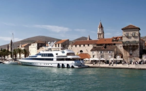 Croatia, Dalmatia, View of seafront harbor, Trogir Croatia, Dalmatia, View of seafront harbor, Trogir
