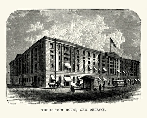 The Custom House, New Orleans, 19th Century The Custom House, New Orleans, 19th Century