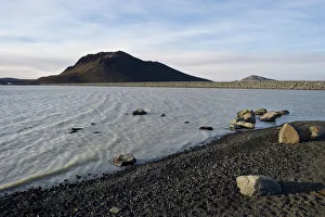 One of the dams of the Karahnjukar hydropower plant project with Halslon water reservoir One of the dams of the Karahnjukar hydropower plant project with Halslon water reservoir
