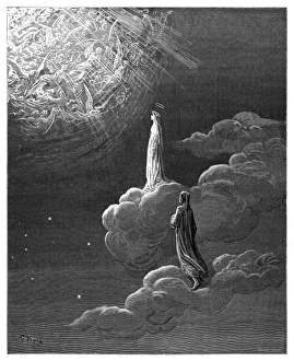 Dante and Beatrice ascend to the sphere of Mars 1870 Dante and Beatrice ascend to the sphere of Mars 1870