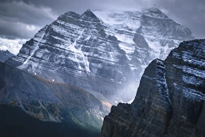 Dark Clouds Over Mount Temple, Fairview Mountain, Banff National Park, Alberta, Canada Dark Clouds Over Mount Temple, Fairview Mountain, Banff National Park, Alberta, Canada