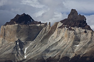 Dark peaks, Cuernos del Paine granite mountains, Torres del Paine National Park Dark peaks, Cuernos del Paine granite mountains, Torres del Paine National Park