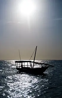 Indian Ocean Sunset Prints: Dhow Silhouette