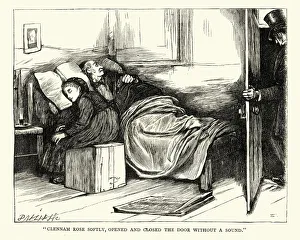 Dickens, Little Dorrit, Clennam rose softly, opened and closed door Dickens, Little Dorrit, Clennam rose softly, opened and closed door
