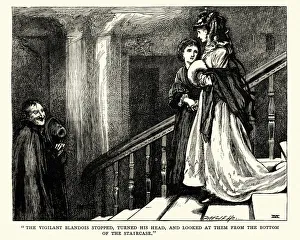 Dickens, Little Dorrit, The vigilant Blandois stopped Dickens, Little Dorrit, The vigilant Blandois stopped