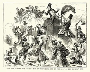 Dickens, Pickwick Papers, on the roof of the chaise Dickens, Pickwick Papers, on the roof of the chaise