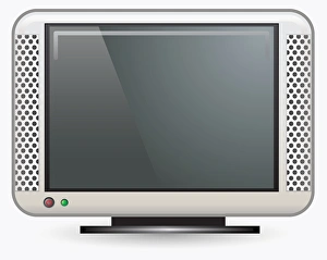 Digital illustration of flat screen television Digital illustration of flat screen television
