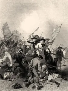 Battle of Bunker Hill Print, 1775 Etching