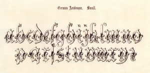 Images Dated 3rd March 2011: 17th Century German Arabesque Alphabet Print