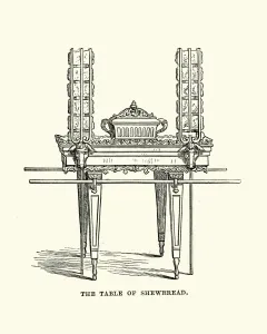Vintage Engraving Artwork Prints: Table of Showbread