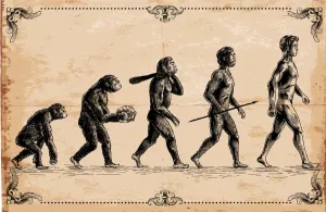Human Evolution Concept Print - Vector Illustration