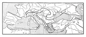 Distribution of the chain mountains of Europe and the adjacent areas Distribution of the chain mountains of Europe and the adjacent areas