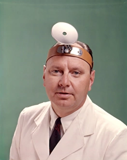 Doctor Portrait Head Shoulder Wearing Opthalamoscope Diagnostic Tool Doctors Health Doctor Portrait Head Shoulder Wearing Opthalamoscope Diagnostic Tool Doctors Health