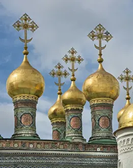 Former Soviet Union Landmarks Prints: Domes of the upper savior cathedral