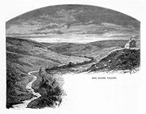 The Doone Valley, Exmoor, England Victorian Engraving, 1840 The Doone Valley, Exmoor, England Victorian Engraving, 1840