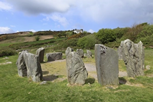 Drombeg Stone Circle, Megalithic culture, Glandore, Republic of Ireland, British Isles Drombeg Stone Circle, Megalithic culture, Glandore, Republic of Ireland, British Isles