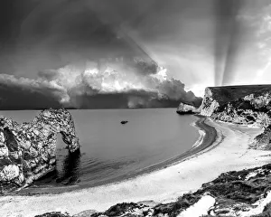 Durdle door storm appoaching, Dorset, England Durdle door storm appoaching, Dorset, England