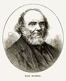 Earl Russell of Woburn, England Victorian Engraving, Circa 1840 Earl Russell of Woburn, England Victorian Engraving, Circa 1840