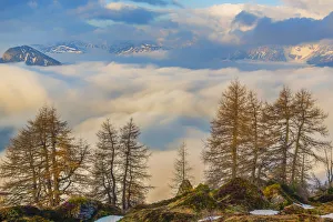Early morning in the mountains, south view, Schmirntal on the way to Sumpfkopf, Tyrol, Austria Early morning in the mountains, south view, Schmirntal on the way to Sumpfkopf, Tyrol, Austria