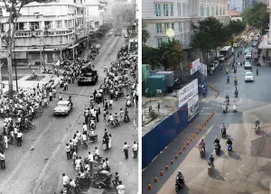 Vietnam War Prints: Before-and-After Print of Ho Chi Minh City 40 Years After the Fall