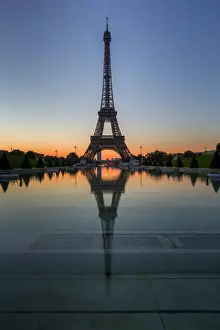 Eiffel Tower Prints: Eiffel Tower Reflection Print at Gardens of the Trocadero