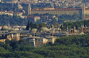 Topkapi Palace Istanbul Prints: Elevated view of Topkapi Palace